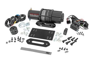 Can-Am Defender PRO HD10 Winch Plate - Rough Country - RS4500S - Black - '20-'22 Can-Am Defender PRO HD10 Winch Plate - Rough Country - RS4500S - Black - '20-'22